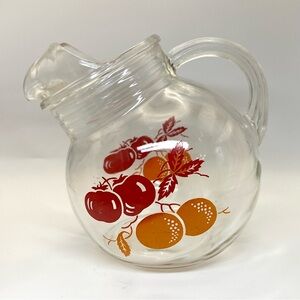 1950s Anchor Hocking tomato and orange tilt ball pitcher‎